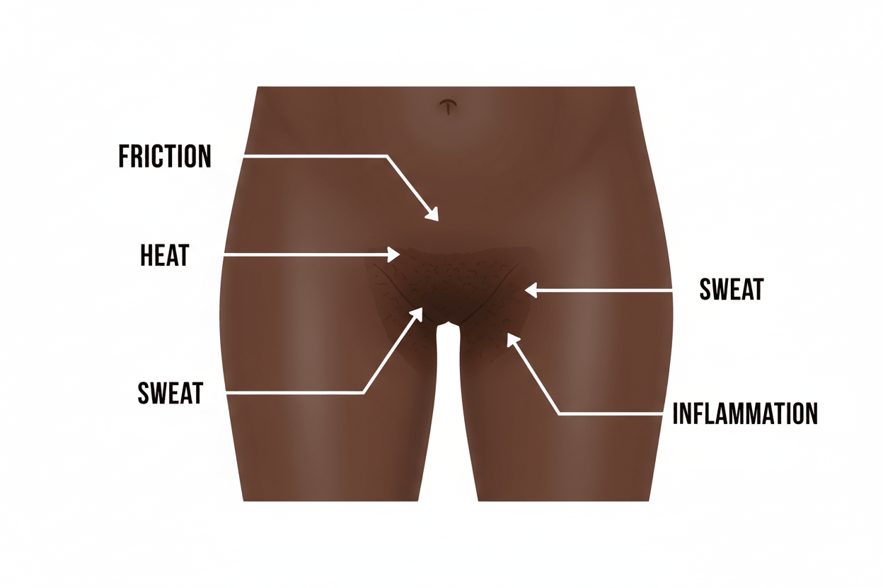 Dark Inner Thighs on Black Skin: Causes and Safe Fading Guide